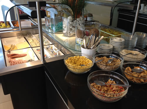 Breakfast buffet bar