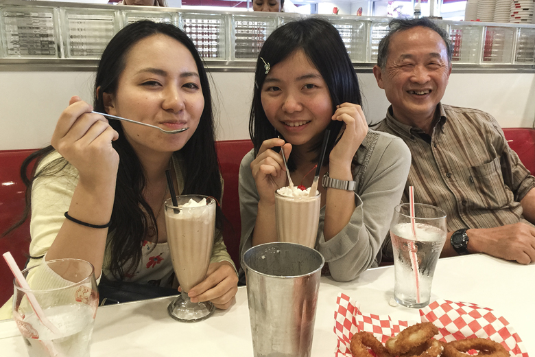 Later, lunch at Carlsbad's popular Ruby's Diner